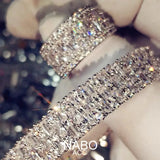 18K Filled Bangle Pave Diamond Bracelet for Women