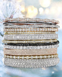 18K Filled Bangle Pave Diamond Bracelet for Women