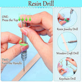 170Pcs Resin Tool Starter Kit with Silicone Sheet, Drill, Sandpapers, Scale