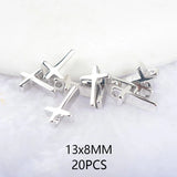8MM 24K Champagne Plated Brass Small Cross Charms Pendants