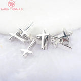 8MM 24K Champagne Plated Brass Small Cross Charms Pendants