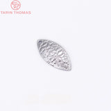20PCS 8.5x19MM 24K Brass Leaf Charms Pendants DIY Jewelry Findings