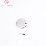 20PCS Brass Round Disk End Charms Earrings Findings Wholesales