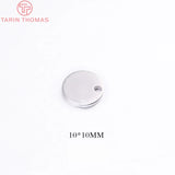 20PCS Brass Round Disk End Charms Earrings Findings Wholesales