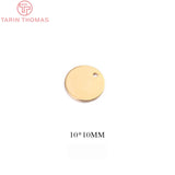 20PCS Brass Round Disk End Charms Earrings Findings Wholesales