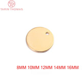 20PCS Brass Round Disk End Charms Earrings Findings Wholesales
