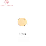 20PCS Brass Round Disk End Charms Earrings Findings Wholesales