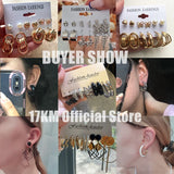 Vintage Heart Dangle Earrings Set