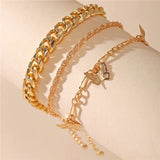 Bohemian Butterfly Chain Anklets Set For Women