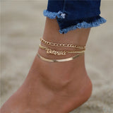 Bohemian Butterfly Chain Anklets Set For Women
