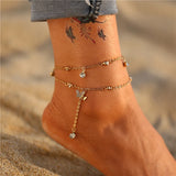 Bohemian Butterfly Chain Anklets Set For Women