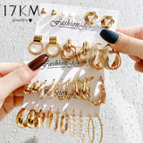 Bohemian Pearl Earring Set Butterfly Hoop Brincos Party Jewelry