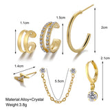 Vintage Purple Ear Cuffs Set for Women