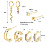 Vintage Purple Ear Cuffs Set for Women