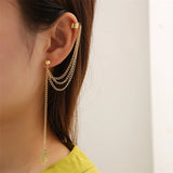 Crystal Lightning Ear Cuff Set Geometric Dangle Earrings Jewelry