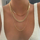 Chunky Twist Silver Lock Choker Chain Necklace for Women