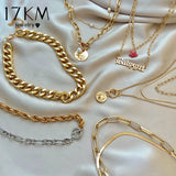 Chunky Twist Silver Lock Choker Chain Necklace for Women