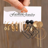 Leopard Print Acrylic Dangle Earrings Set