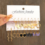 Leopard Print Acrylic Dangle Earrings Set
