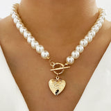 Vintage Pearl Choker Necklace For Women Wedding Party Jewelry