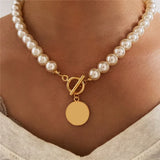 Vintage Pearl Choker Necklace For Women Wedding Party Jewelry
