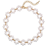 Vintage Pearl Choker Necklace For Women Wedding Party Jewelry
