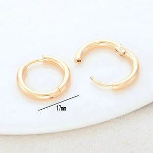 14K Brass Round Earrings Hoops High Jewelry Findings