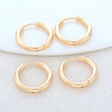 14K Brass Round Earrings Hoops High Jewelry Findings