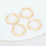14K Brass Round Earrings Hoops High Jewelry Findings