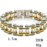 17MM Stainless Steel Motorcycle Chain Bracelet for Men