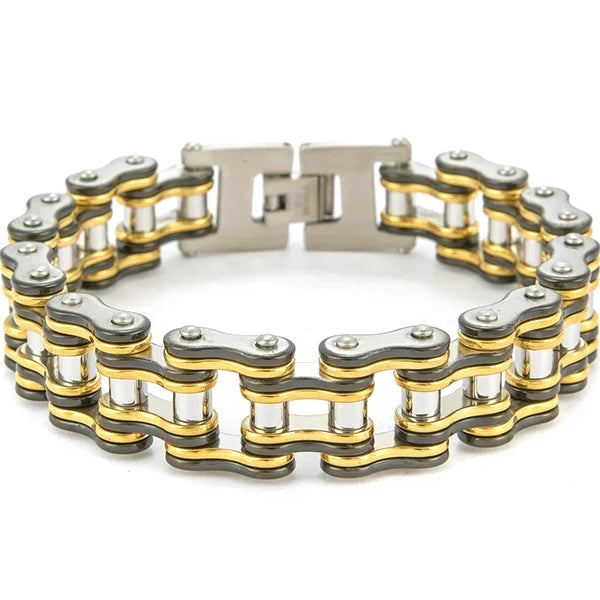 17MM Stainless Steel Motorcycle Chain Bracelet for Men