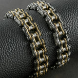 17MM Stainless Steel Motorcycle Chain Bracelet for Men
