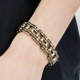 17MM Stainless Steel Motorcycle Chain Bracelet for Men