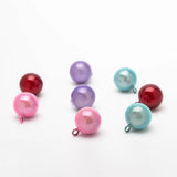 17MM Round Metal Jingle Bells Pendant Charms Necklace Accessories