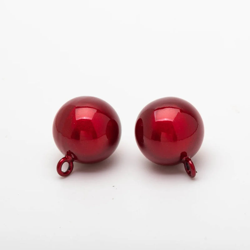 17MM Round Metal Jingle Bells Pendant Charms Necklace Accessories