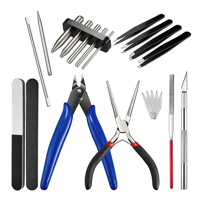 17Pcs Metal Puzzle Tool Set Shape Bending Pliers for 3D Metal Jigsaw Puzzles