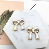 17X19MM Glazing KC Alloy Bowknot Earring Necklace Pendants
