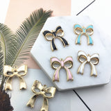 17X19MM Glazing KC Alloy Bowknot Earring Necklace Pendants