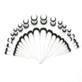 17colors 36pcs Ear Taper & Plug Stretching Kit Flesh Tunnel Ear Gauges