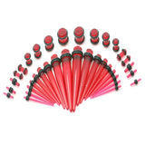 17colors 36pcs Ear Taper & Plug Stretching Kit Flesh Tunnel Ear Gauges