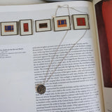925 Sterling Silver Retro Abstract Sun Pendant Necklace