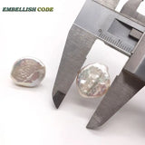17mm Coin Stud Earrings Tissue Nucleated Freshwater Pearls