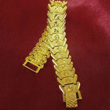 17mm Wide Heart Link Chain Bracelet Men Women Jewelry