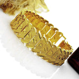 17mm Wide Heart Link Chain Bracelet Men Women Jewelry