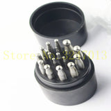 17pcs Steel Dapping Punches Dapping Block Set DIY Jewelers Tool