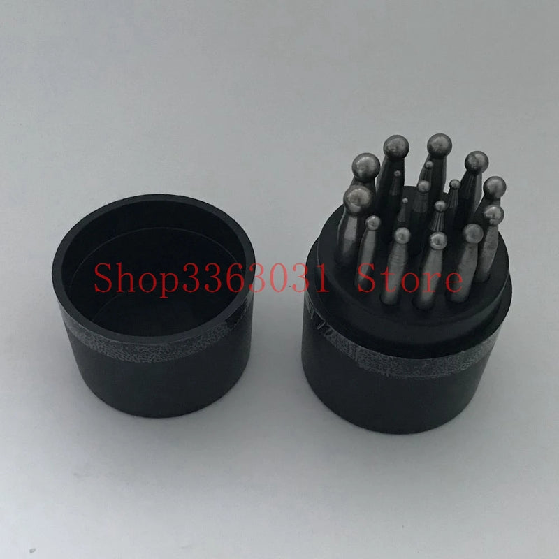 17pcs Doming Punch & Dapping Block Set with Stand
