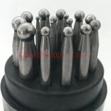 17pcs Doming Punch & Dapping Block Set with Stand