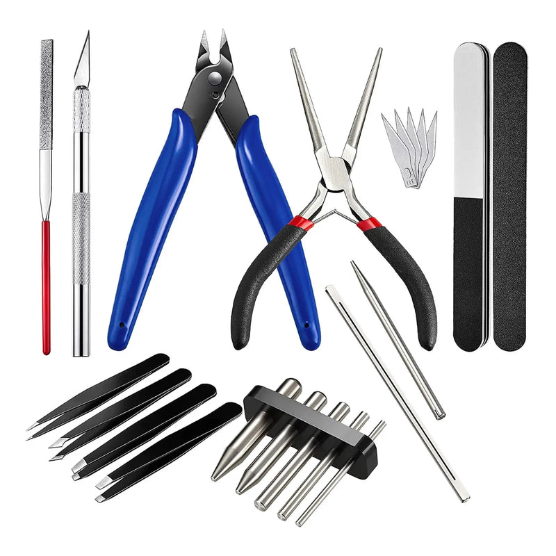 17x Metal Model Tools Kits DIY Assist Tools for Craft Jewelry Sodlering