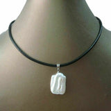 Baroque Freshwater Pearl Pendant Necklace Healing Reiki Craft