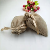 10pcs Ribbon Jute Bag Gift Bags For Jewelry Pouches Wedding Christmas Sack Bag